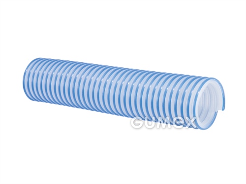 EVA POOL, 32/40,4mm, -0,5bar, PVC, -20°C/+60°C, transparent mit blaue Spirale, 